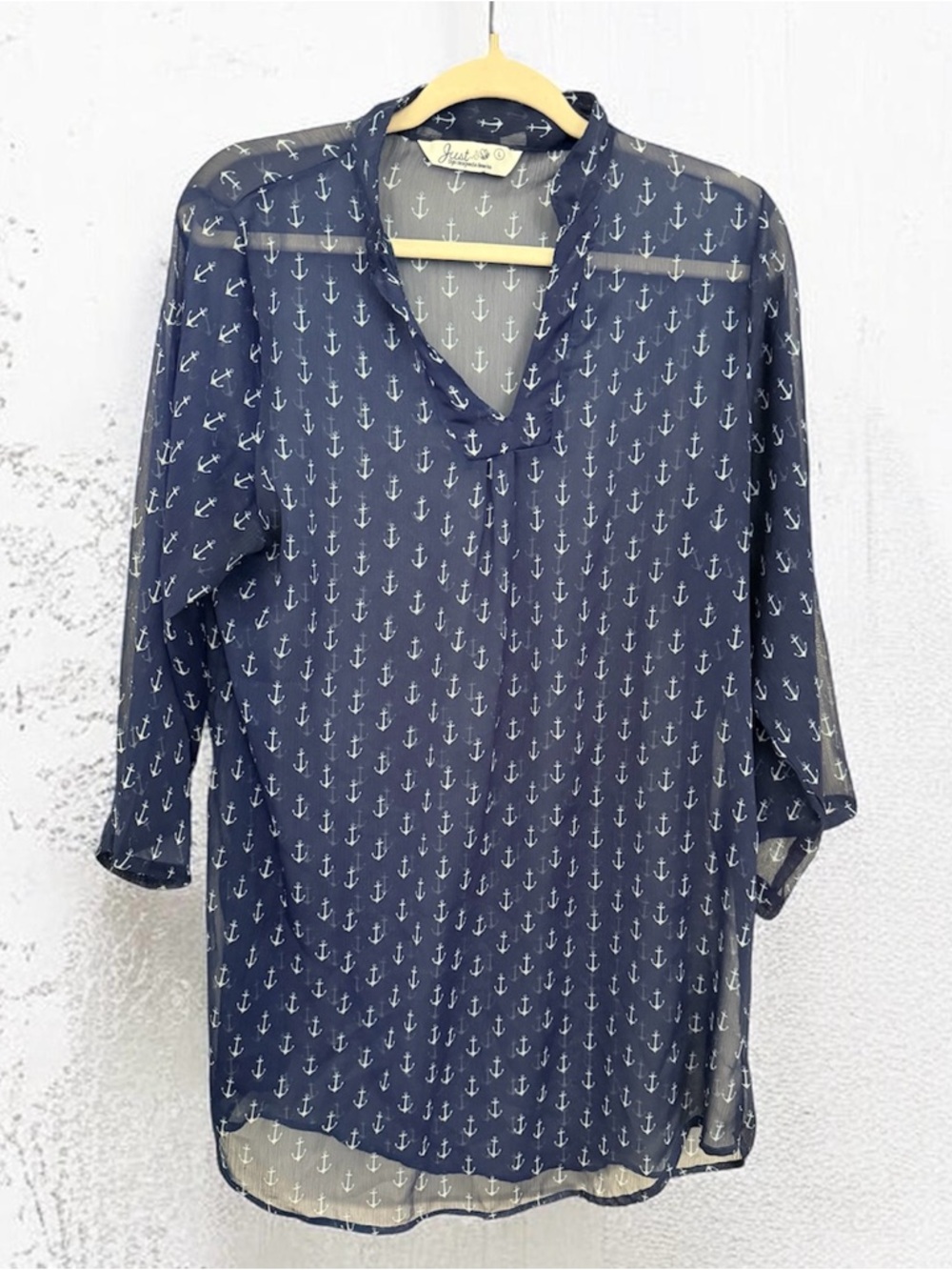 Just Brand Navy Nautical Swimsuit Cover-Up – Size Large
